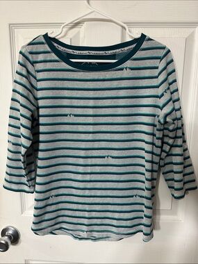 Legendary Outdoors Teal Striped Shirt